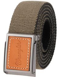 Wrangler - 's Leather Buckle Stretch Web Casual Everyday Dress Belt For Jeans - Lyst
