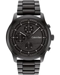 Calvin Klein - Reloj Analógico de Cuarzo multifunción para hombre con Correa en Acero Inoxidable Negro - 25200209 - Lyst