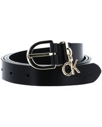 Calvin Klein - Re-lock Charm Buckle 25mm Pbl Belts - Lyst