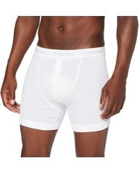Calvin Klein - Button Fly - Long Leg Boxers For - S Boxer Shorts - Boxer Shorts - Pack Of 1 - White - Extra - Lyst
