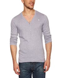 G-Star - G-star Basics Cl Grand V-hals T-shirt Met Lange Mouwen Voor - Lyst