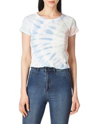 Calvin Klein - Jeans Riviera Tie Dye Short Sleeve Crop Top - Lyst