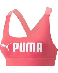 PUMA - Reggiseno da Training Fit per allenamenti a Medio Impatto da Donna S Loveable Pink - Lyst