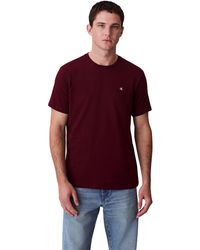 Calvin Klein - T-Shirt ches Courtes Smooth Solid Tee avec Col Ras-du-Cou - Lyst