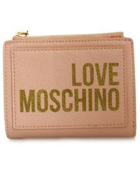 Love Moschino Portefeuille rose Portefeuille intérieur avec un compartiment pour les billets - Neutre