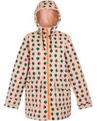 Regatta - Orla Kiely Mid Length Quilted Jacket Tiny Elm Pink 14 - Lyst