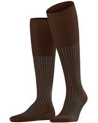 FALKE - Oxford Stripe M Kh Cotton Long Patterned 1 Pair Knee-high Socks - Lyst