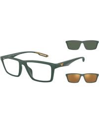 Emporio Armani - Ea4189u Universal Fit Sunglasses With Two Interchangeable Clip-ons Rectangular - Lyst