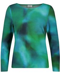 Gerry Weber - Langarmshirt Langarm Gemustert Grün Druck 38 - Lyst