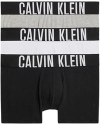 Calvin Klein - S Pack Intense Power Trunks Black/grey/white M - Lyst
