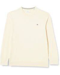 GANT - Cotton Texture C-neck Sweater - Lyst