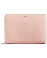 Ted Baker - S Stila Croc 15 Inch Laptop Pouch Pl Pink One Size - Lyst