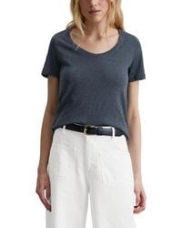 Marc O' Polo - Marc Oߴpolo Organic Cotton T-shirt With V-neck - Lyst