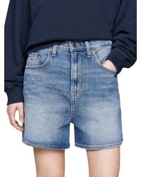 Tommy Hilfiger - Donna Pantaloncini in Jeans Mom Fit Elasticizzati - Lyst