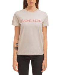 Calvin Klein - Regular T-shirt with linear logo - Size - Lyst