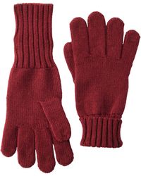 Amazon Essentials Ribbed Gloves - Red