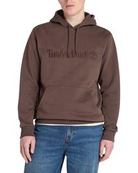 Timberland - Felpa da Uomo con Cappuccio Hampthon Marrone Taglia M Codice TB0A6VFJ243 - Lyst