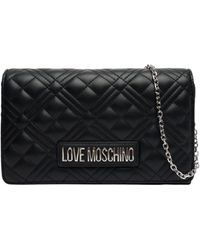 Love Moschino - QUILTED PU SCHWARZ+GALV.NIKEL - Lyst
