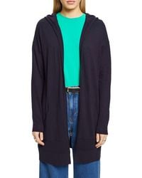 Esprit - Edc By Gebreide Cardigan Van Puur Katoen Met Capuchon - Lyst