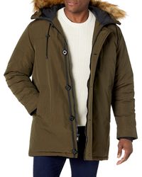 Guess - Mens Heavyweight Hooded Parka Jacket With Removable Faux Fur Trim - Lyst