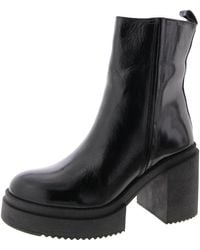 Steve Madden - Stivaletti da donna Sawyer in pelle verniciata con tacco a blocco - Lyst