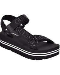Guess - Avin, Sandali con Zeppa Donna, Nero, 37.5 EU - Lyst