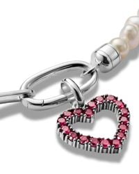 Thomas Sabo - Anhänger Herz mit roten Steinen – Connect Charm aus recyceltem 925er Silber mit - Lyst
