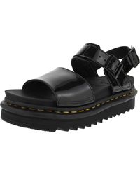 Dr. Martens Olson Zipped Leather Strap Sandals in White - Lyst