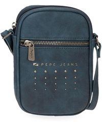 Pepe Jeans - Holly Shoulder Bag Small Blue 11 X 17.5 X 2.5 Cm Faux Leather - Lyst