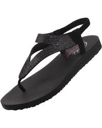 Skechers - Meditation Vibrant Glow Toe Separator Sandals - Lyst