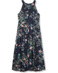 Tommy Hilfiger - Halter Chiffon Midi Dress Kleid - Lyst