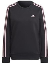adidas - Essentials 3-Streifen Fleece Sweatshirt - Lyst