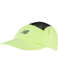 New Balance - , , 5 Panel Stash Hat, Mesh Back Athletic Caps, One Size Fits Most, Bleached Lime Glo - Lyst