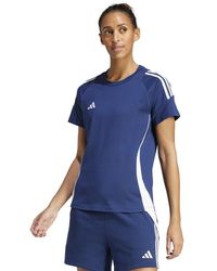adidas - Teamsport Textil - T-Shirts Tiro 24 T-Shirt blauweiss - Lyst