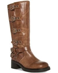Steve Madden - Brocks Buckled Mid-calf Moto Boots - Lyst