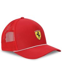 PUMA - Ferrari Sportswear Race Trucker Cap Polyester Logo Plain One Size - Lyst