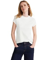 Street One - T-Shirt mit Stehkragen off white 44 - Lyst