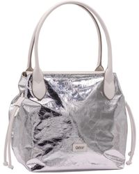 Gabor - Bags Granada metallic Shopper Umhängetasche Reißverschluss Mittelgroß Silber - Lyst