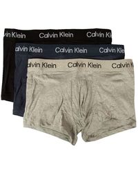 Calvin Klein - Boxer CK Lot de 3 Boxers en Coton Stretch élastique Visible Article NB3709A Boxer 3pk - Lyst