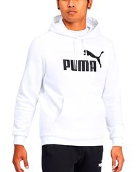 PUMA - Essentials Big Logo Fleece Hoodie Kapuzenpullover - Lyst