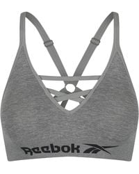 Reebok - S Seamless Sports Bra | Sports Bras With Halter Neck Design | High Support - Lyst