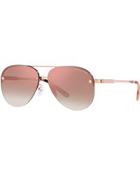 Michael Kors - East Side Mk 1135b Rose Gold/pink Shaded 59/12/140 Women Sunglasses - Lyst