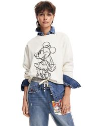 Desigual - Flat Knit Thin Gauge Pullover White - Lyst