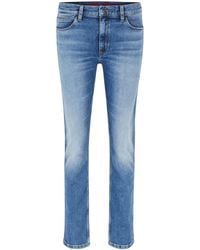 HUGO - Extra-slim-fit Jeans In Super-soft Blue Denim - Lyst