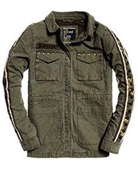 Superdry Rookie Star Shacket Abrigo para Mujer - Verde