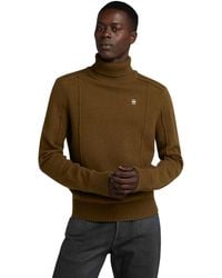 G-Star RAW - Structure Turtle Knit Sweater Voor - Lyst