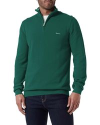 GANT - Cotone piqué Mezza Zip Pullover - Lyst