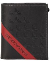 Emporio Armani - Porte-cartes avec fermeture éclair avec bande rouge ASV Y4R262YQ12V - Lyst