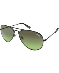 Superdry - Schwarze Sonnenbrille aus Metal mit grün schwarzen Glässern - modell - 100% UVA & UVB - Lyst