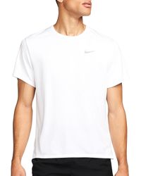Nike - DV9315-100 M NK DF UV Miler SS T-Shirt White/Reflective SILV Größe M - Lyst